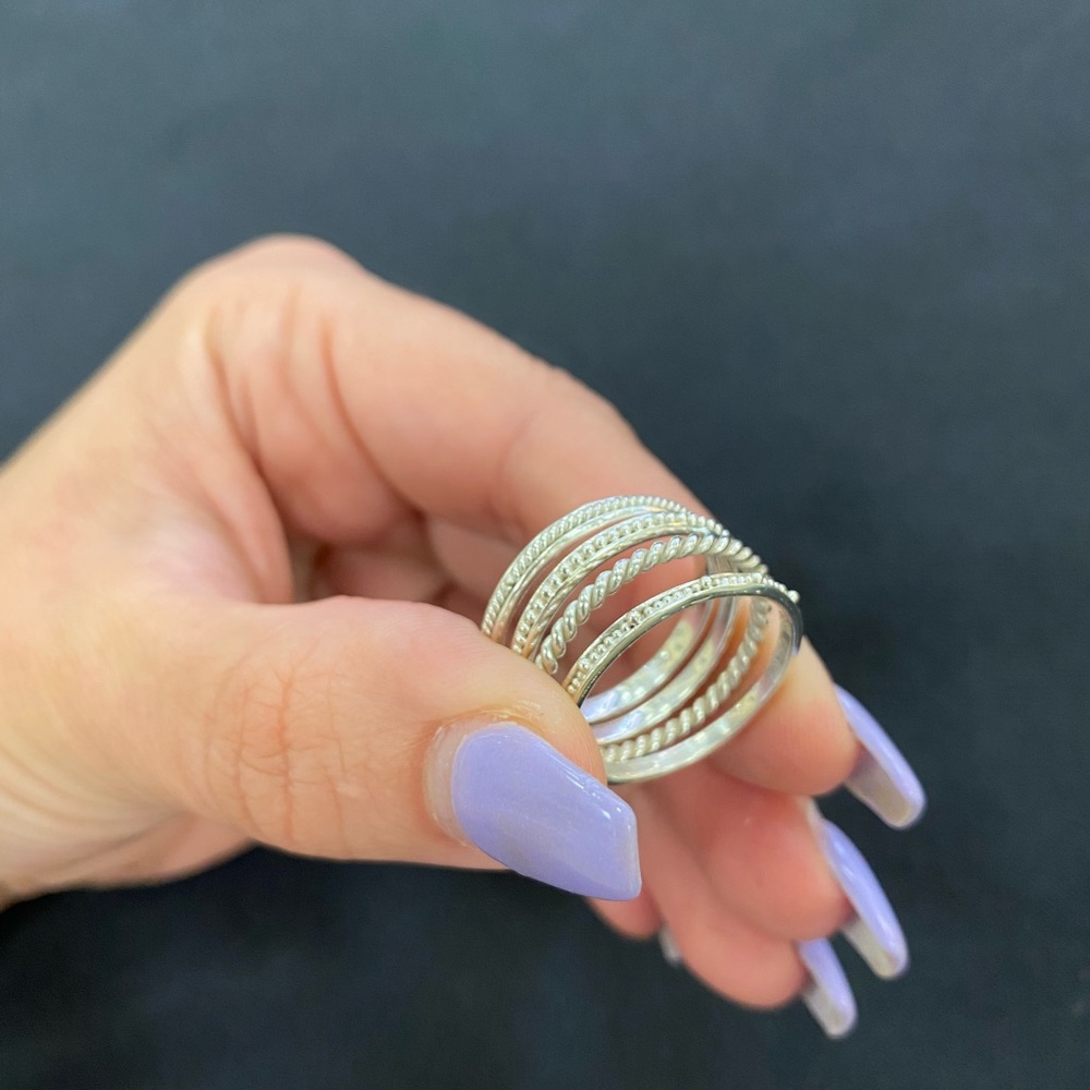 Sterling Silver Ring stack - Picture 2 of 5